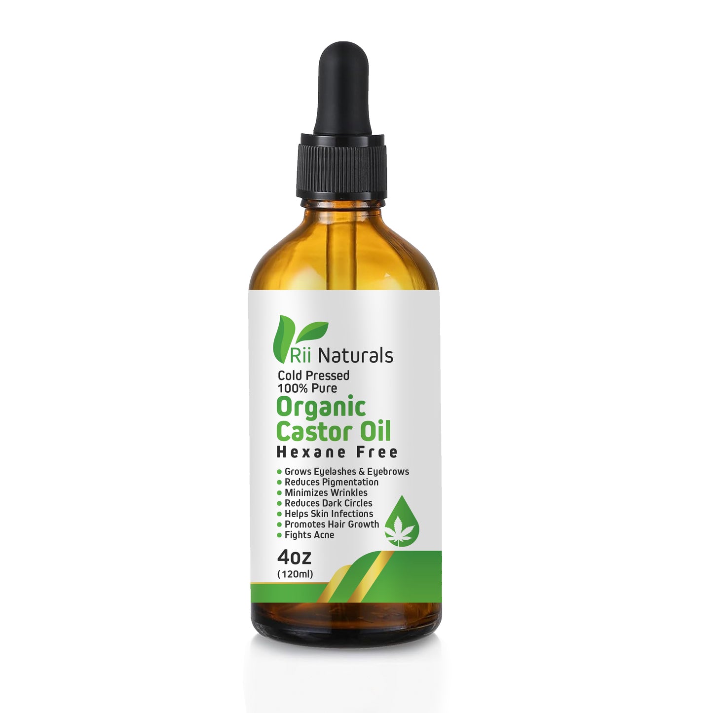Organic Castor Oil 4oz 120ml Hexane-Free
