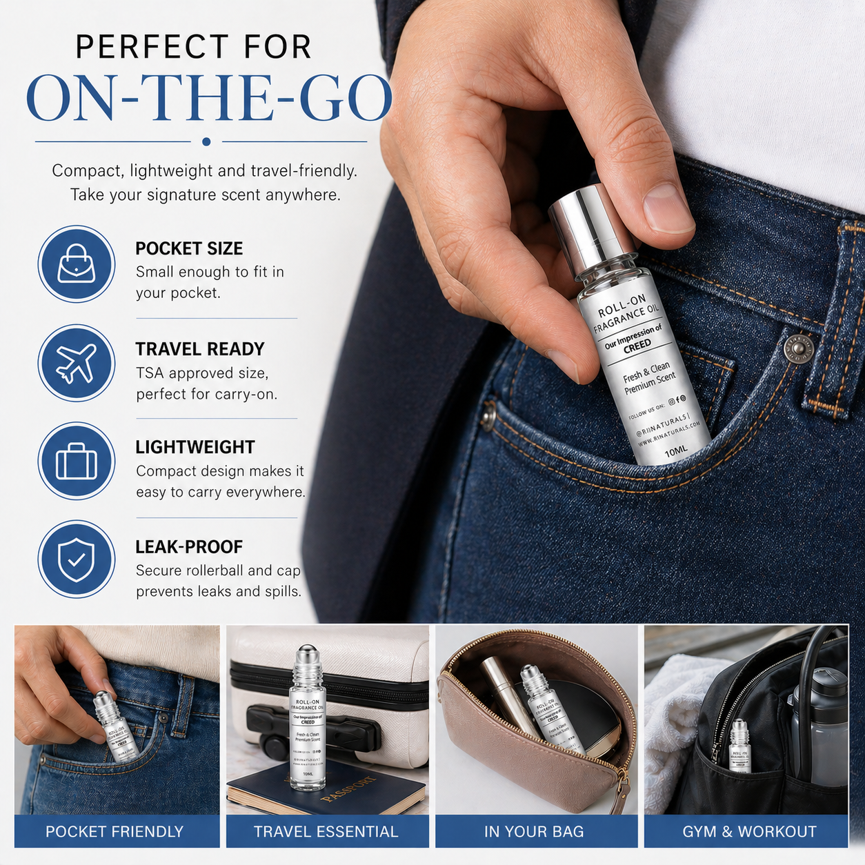 Creed Silver Mountain Water Type Cologne Unisex Fragrance Oil 100% Pure