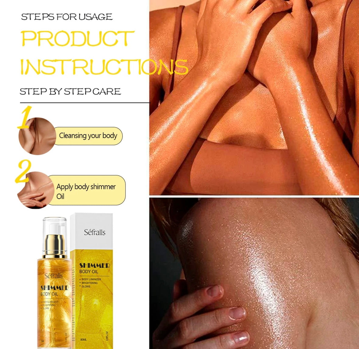 Séfralls Body Shimmer Oil (GOLD)