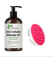 Cellulite Massage Oil + Pink Massage Roller | Rii Naturals