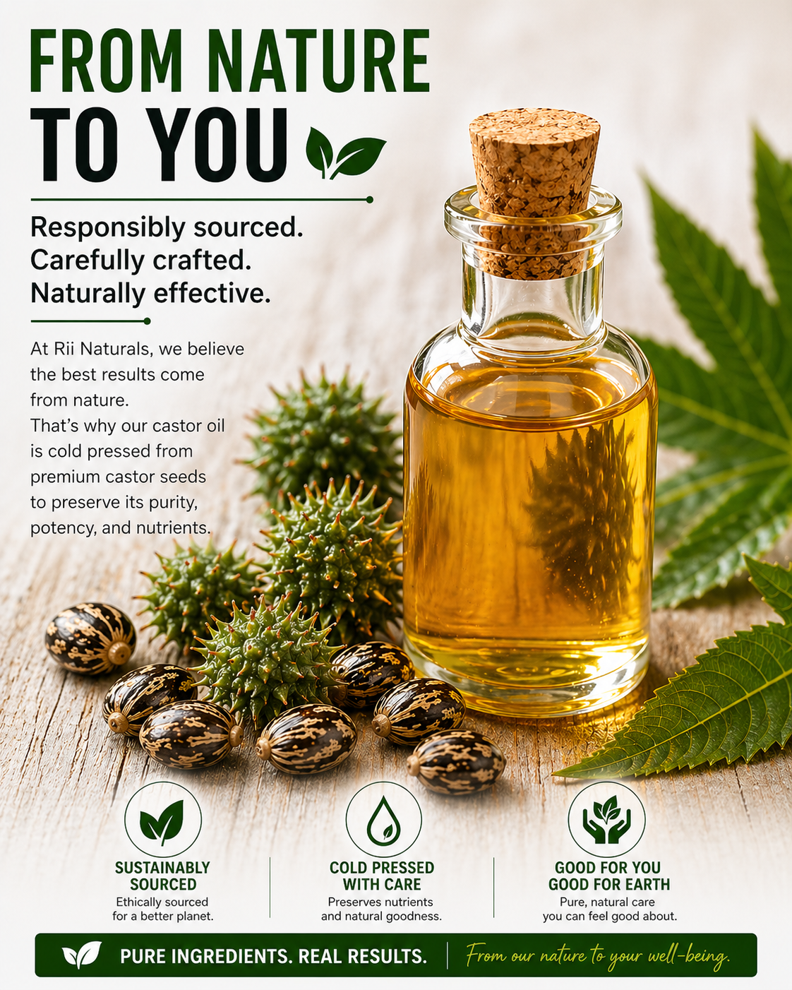 Organic Castor Oil 4oz 120ml Hexane-Free