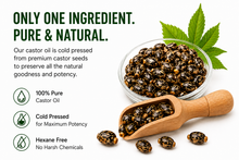 Organic Castor Oil 8 oz – Hexane Free Oil for Hair, Skin & Body