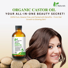 Organic Castor Oil 8 oz – Hexane Free Oil for Hair, Skin & Body