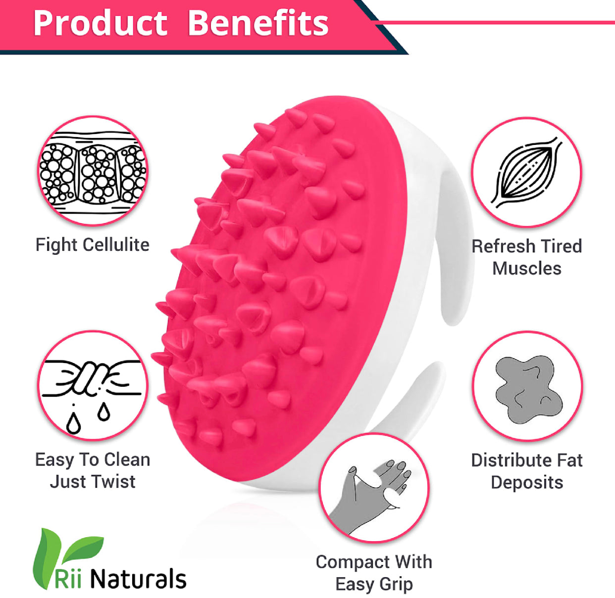 Anti Cellulite Body Scrubber(PINK)