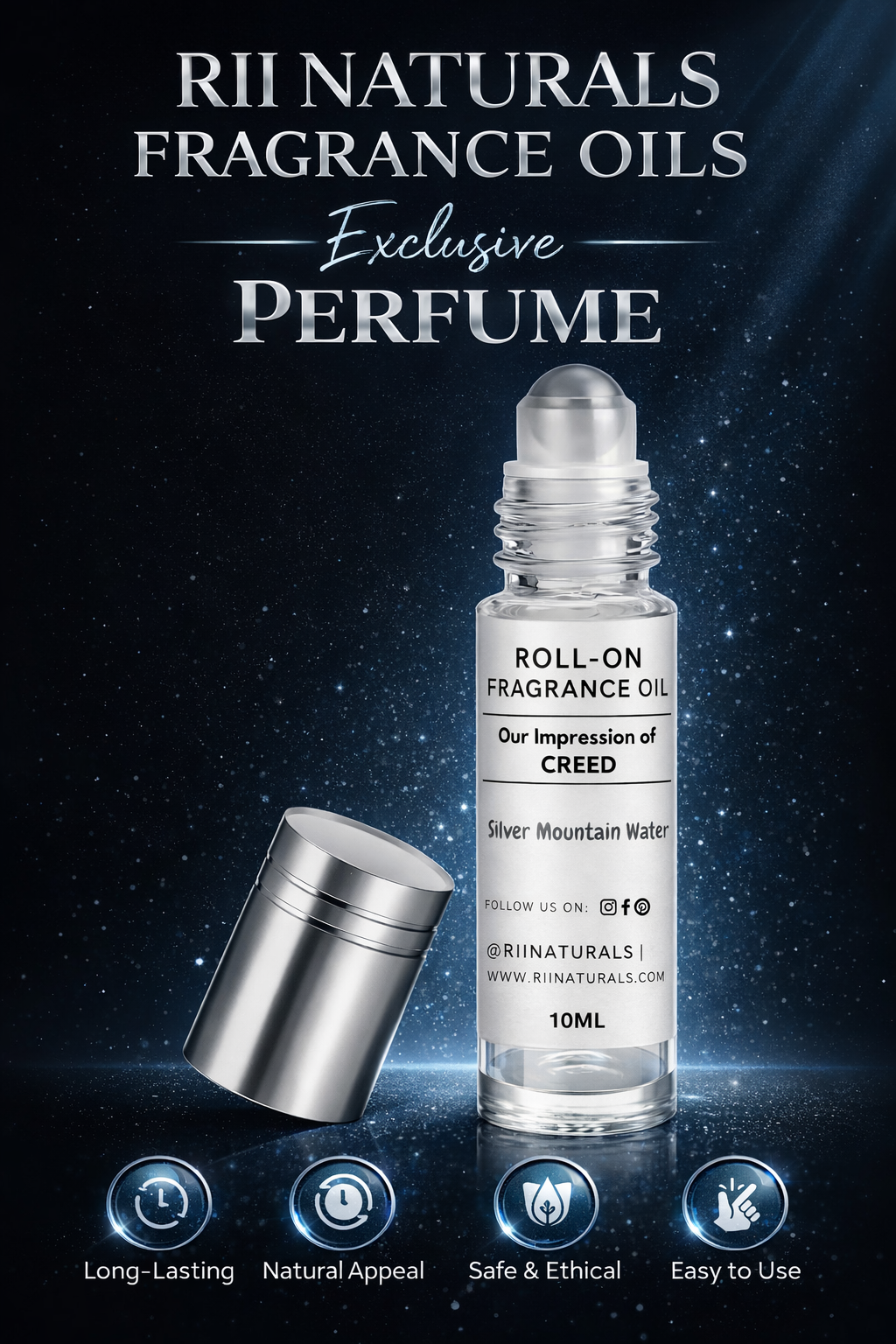 Creed Silver Mountain Water Type Cologne Unisex Fragrance Oil 100% Pure