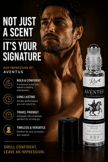 Aventer Cologne Perfume Oil | Men's Long Lasting Roll-On Fragrance | 10ml