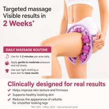 Cellulite Massage Roller & Oil for Silky Radiant Soothing Flawless Smooth Gentle Skin