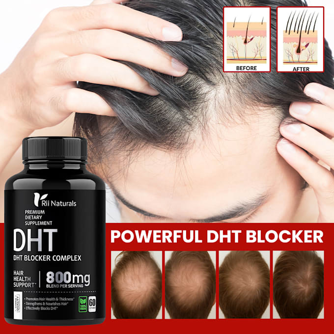 DHT Blocker Hair Fast Growth Pills with Saw Palmetto To Prevent Hair Loss