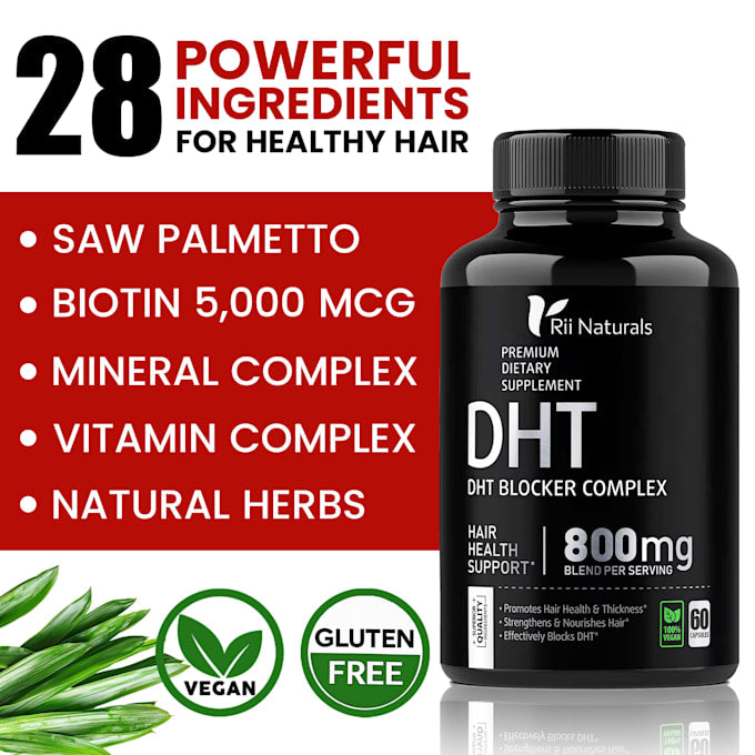 DHT Blocker Hair Fast Growth Pills with Saw Palmetto To Prevent Hair Loss