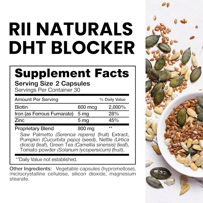 DHT Blocker Hair Fast Growth Pills with Saw Palmetto To Prevent Hair Loss