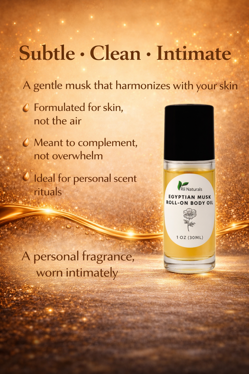 Egyptian Musk Perfume Body Oil Roll-On 1oz(30ml)