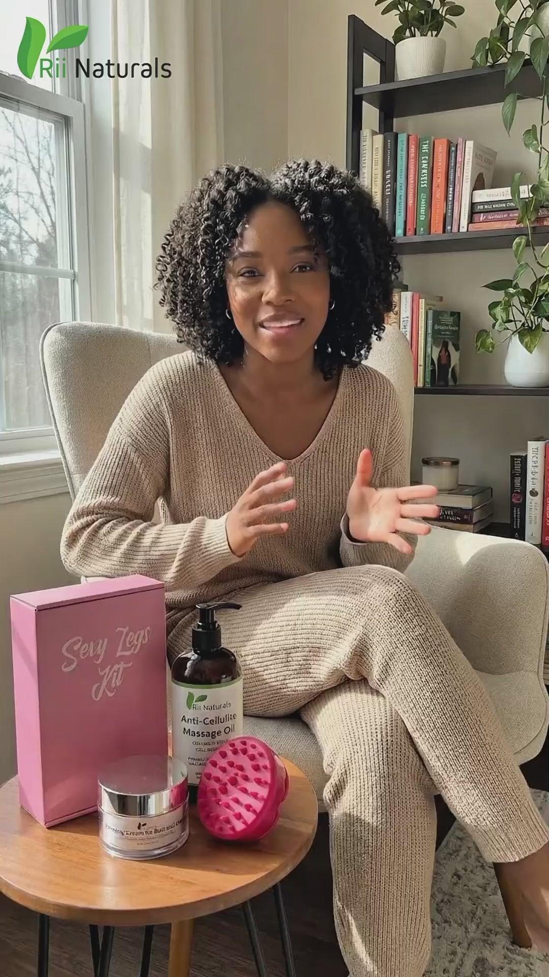 Sexy Legs Kit - Anti Cellulite Massage Oil, Firming Cream & Body Scrubber Massager 3-in-1 BUNDLE