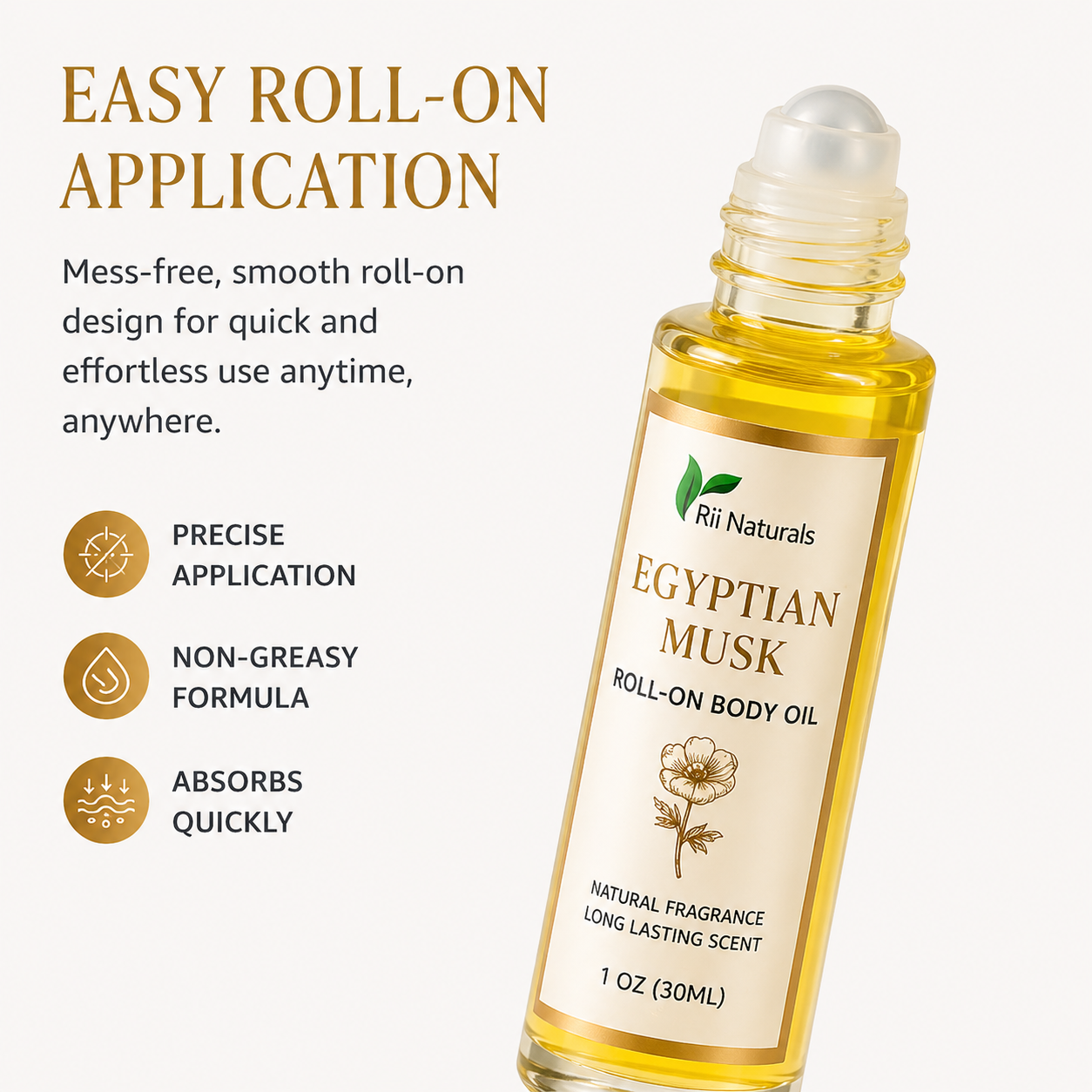 Egyptian Musk 2 PACK Perfume Body Oil Roll-On Large 1oz Premium Pure Thick Uncut