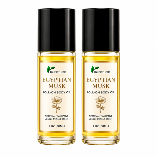 Egyptian Musk 2 PACK Perfume Body Oil Roll-On Large 1oz Premium Pure Thick Uncut