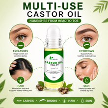 Organic Castor Oil Roll-On for Hair, Brows, Lashes & Skin – 10ml