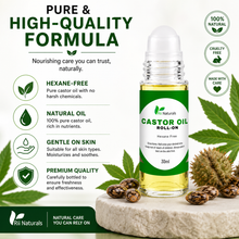 Organic Castor Oil Roll-On for Hair, Brows, Lashes & Skin – 10ml