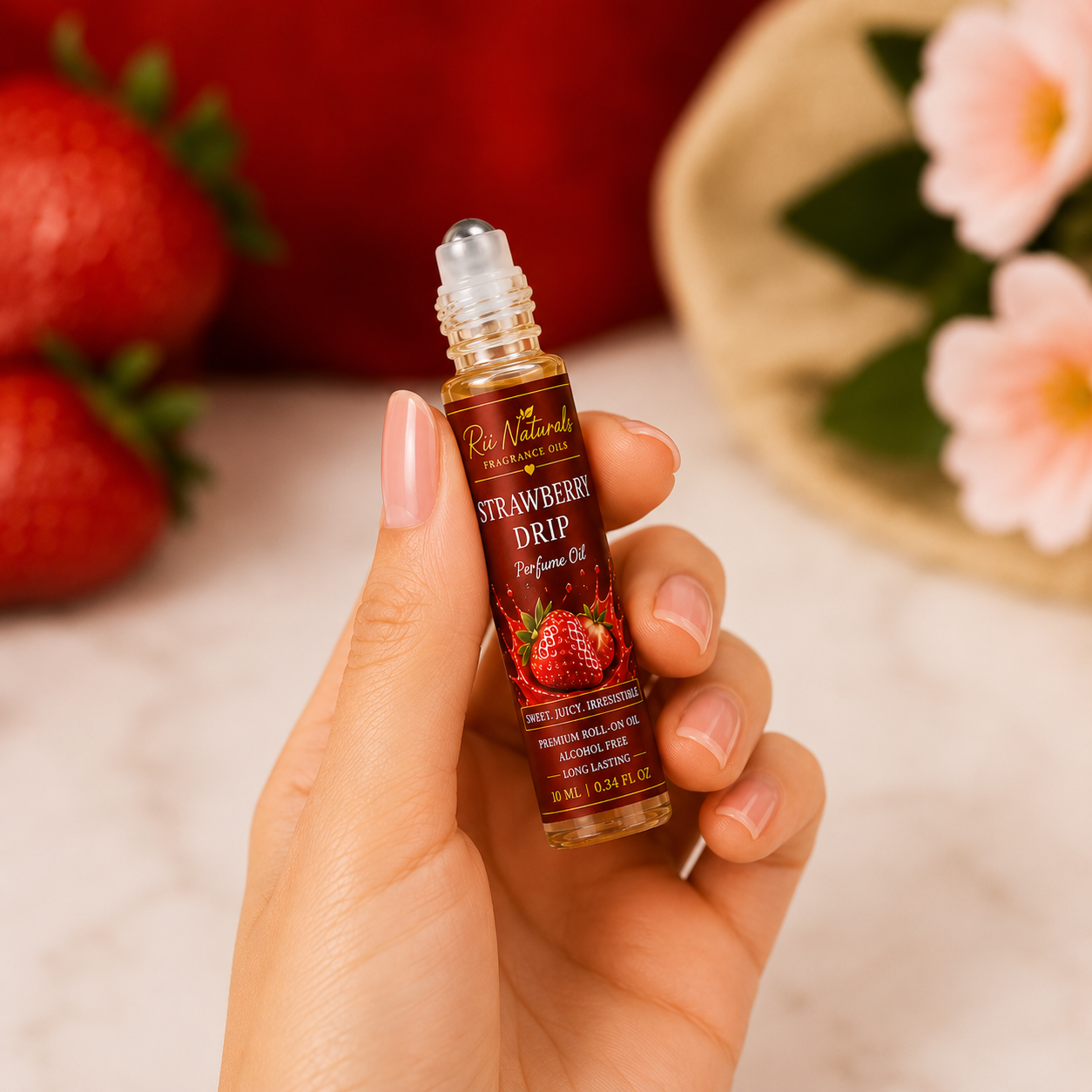 Strawberry Perfume Oil – Sweet Fruity Roll-On Fragrance | Strawberry Drip