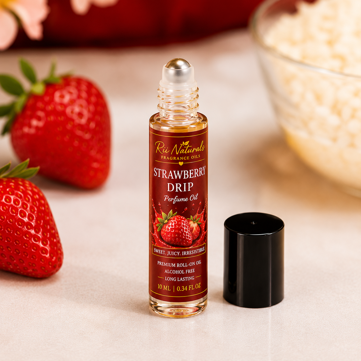 Strawberry Perfume Oil – Sweet Fruity Roll-On Fragrance | Strawberry Drip